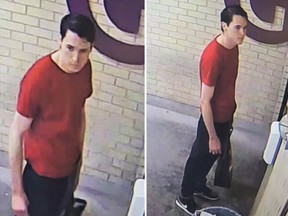 York Regional Police release these images of a suspect after a Porsche vehicle was set on fire in a Newmarket hospital garage.