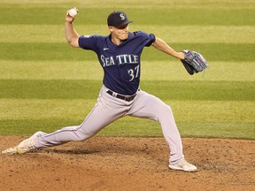 Relief pitcher Paul Sewald of the Seattle Mariners