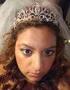 BLUSHING BRIDE: Cops say special needs teacher Sandy Carazas-Pinez, 34, liv streamed her sexual romps with mentally ill student. (FACEBOOK)