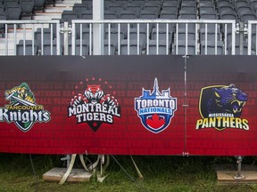 Setting up for the Global T20 Canada cricket tournament at the TD Cricket Arena beside CAA Centre in Brampton on Wednesday July 19, 2023. The tournament runs from July 20th – August 6th, 2023. Ernest Doroszuk/Toronto Sun/Postmedia