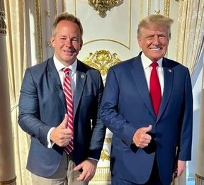 FAVOURITE GUYS: Radio host Brian Glenn and former U.S. President Donald Trump. brian glenn/twitter