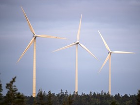 The West Pubnico Point Wind Farm is seen in Lower West Pubnico, N.S.