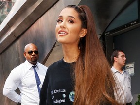 Ariana Grande is seen on Aug. 16, 2018 in New York City.