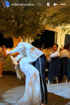 In an image posted to Instagram, Auston Matthews watches as teammate Mitch Marner kisses new bride Stephanie on Saturday, July 29, 2023 at Peller Estate Winery in Niagara on the Lake.