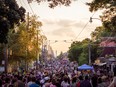 Packed street at Beaches Jazz Festival.