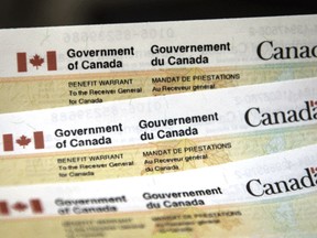 Federal government cheques that were doled out during the COVID-19 pandemic