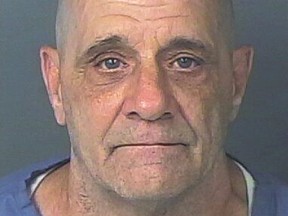This photo released by the Hernando County Sheriff's Office, shows Jeffrey Norman Crum, Wednesday, July 27, 2023, after his arrest.