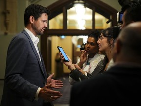 Minister of Immigration, Refugees and Citizenship Sean Fraser arrives to a cabinet meeting on Parliament Hill in Ottawa, Tuesday, June 13, 2023.