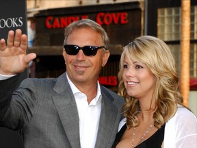 Kevin Costner and Christine Baumgartner are pictured at the premiere of Mr. Brooks in Los in 2007.