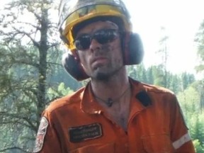 A GoFundMe photo of Adam Knauff, 40, a vegan firefighter from Kenora, Ontario.