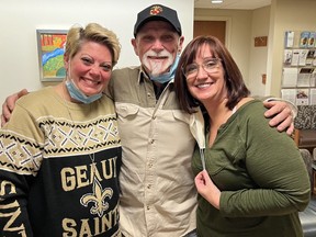 From left, Molly Jones, John Cunningham and Kristi Hadfield. In 2016, Hadfield, a paramedic, saved Cunningham's life while he was having a heart attack. Six years later, she donated her kidney to Cunningham's daughter, Molly Jones.