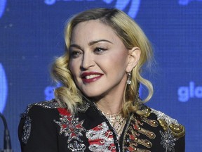 Madonna appears at the 30th annual GLAAD Media Awards