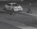 An image released by Peel Regional Police of a suspect and a 2012-17 model white Hyundai Accent Sedan believed involved in the fatal carjacking of food delivery driver Gurvinder Nath in Mississauga.