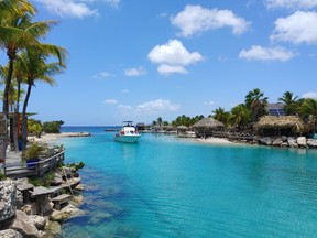 The stunning blue waters of Curacao