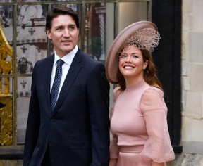 Canadian Prime Minister Justin Trudeau and his wife Sophie arrive at Westminster Abbey in central London on May 6, 2023, ahead of the coronations of King Charles III and Camilla, Queen Consort. ODD ANDERSEN/AFP via Getty Images)