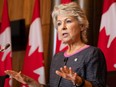 Anne Kelly, Commissioner of the Correctional Service of Canada, speaks during a press conference in Ottawa, July 20, 2023.