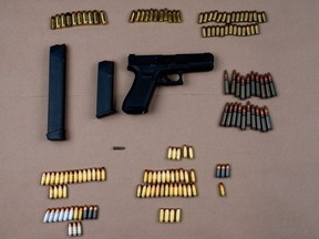 A gun and ammunition was seized by police from a Brampton home on Wednesday.