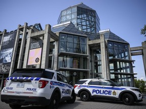 Ottawa Police attend the National Gallery of Canada.