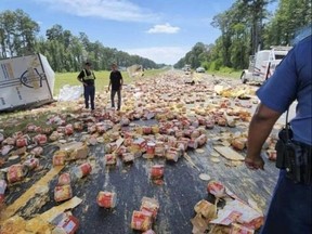 Truck carrying nacho cheese