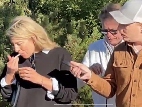 Foreign Affairs Minister Melanie Joly eats ice cream.