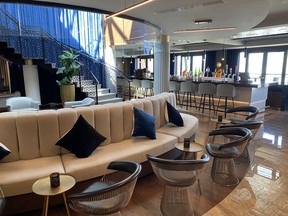 The Clubby bar at Le Capitole Hotel offers an impressive champagne list and cocktail bar.