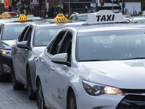 File photo of Taxi cabs in Toronto, Ont.