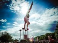 Circus act at BuskerFest