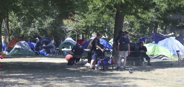 On the west side of Lamport Stadium, tent-dwellers are back.