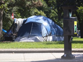 Tent cities in Toronto are back or either growing again at Alexandra Park, Allan Gardens, Clarence Square Park, Lamport Stadium, Rosedale Valley Rd. and Severn Creek Park (Pictured) A massive homeless encampment at Allan Gardens with too many tents and structures to count. on Tuesday, Aug. 22, 2023.