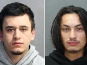 Antonio Hurtado, left, and Jessie Sacobie, right, are wanted by Toronto Police following a robbery and assault last week in The Beaches area.