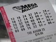 A Mega Millions lottery ticket