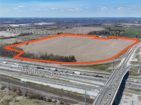 Land in Ajax bordering the 401, Lake Ride Road and Kingston Road.