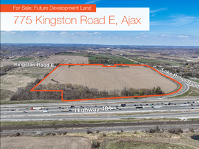 Land in Ajax bordering the 401, Lake Ride Road and Kingston Road.