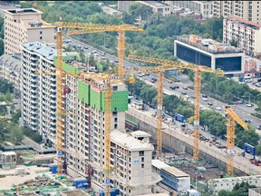 A general view shows a construction site in Beijing on Aug. 30, 2023.