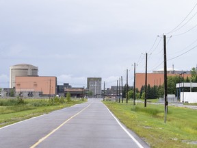 A newly released federal memo concedes Canada is "trailing key international partners" who have updated their approaches to securing vital utilities and services from a growing array of risks. Hydro-Québec's Gentilly-2 site is seen in Becancour, Que., Aug. 17, 2023.
