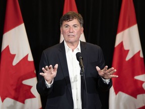 Minister of Public Safety, Democratic Institutions and Intergovernmental Affairs Dominic LeBlanc speaks to reporters during the Liberal Cabinet retreat in Charlottetown, P.E.I., on Tuesday, Aug. 22, 2023.