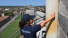 A 19-year-old French woman was reported to the public prosecutor’s office for damaging a piece of Italian national heritage, according to a police report. (Questura di Pisa/Pisa Police)