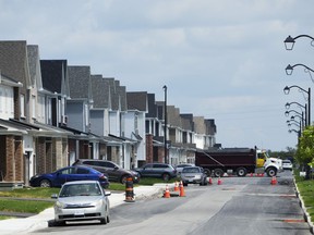 constructed homes is pictured in in Ottawa on Monday, Aug. 14, 2023.