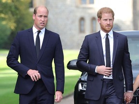 Prince William And Prince Harry at Windsor Castle Sept 2022 - Getty