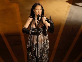 Rihanna performs onstage during the 95th Annual Academy Awards - Getty