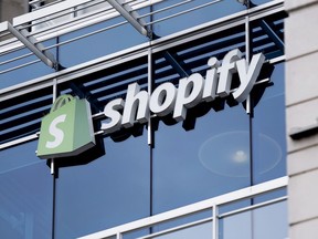 Shopify Inc. has reached an agreement with rival Amazon.com Inc. that will allow Shopify merchants to embed Amazon's logistics capabilities within their Shopify stores. The Ottawa headquarters of Canadian e-commerce company Shopify, is shown on May 29, 2019.