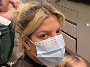 Tori Spelling and family in hospital - Instagram