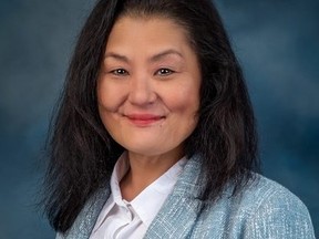 A campaign photo of Denise Yun who's running Federal Way city council in Seattle. She has been accused of shoplifting.