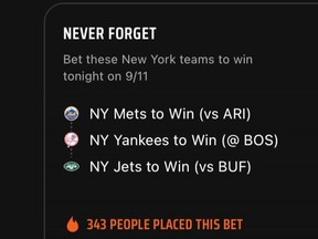 DraftfKings offered a distasteful 9/11 themed bet on Monday.