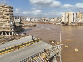 Flood damage in Derna, Libya.