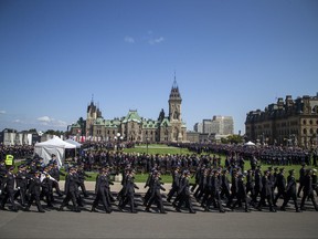 Canadian Police and Peace Officers’ 46th annual memorial service filled the lawn of Parliament Hill with officers from all over Canada paying respects to the fallen officers. Eleven officers were honoured during the ceremony Sunday, September 24, 2023.