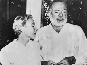 Picture dated 1954 showing American writer Ernest Hemingway with his wife Mary Welsh in Havana. (AFP via Getty Images)