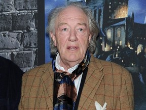 Sir Michael Gambon attends the grand opening of Harry Potter: The Exhibition at Discovery Times Square Exposition Center on April 4, 2011 in New York City. (Photo by Jason Kempin/Getty Images)