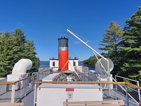 The Wenonah II makes its way through the Gravenhurst narrows during a cruise.