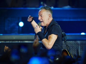 Singer Bruce Springsteen performs on stage at Parken in Copenhagen, Denmark, on July 11, 2023.